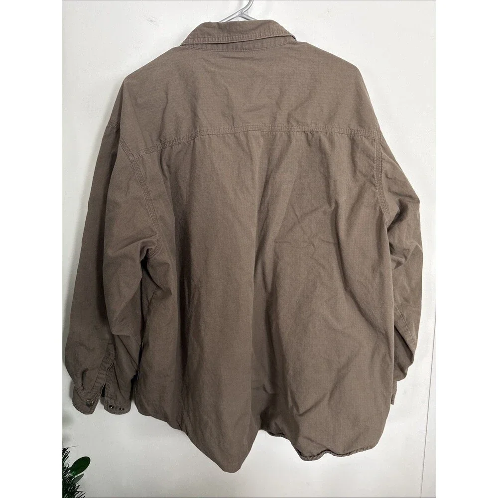 Wrangler Riggs Workwear Flannel Lined Snap Shirt Jacket Men's XXL Gorpcore Chore